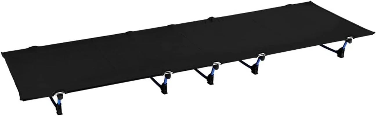 BOERNISEN Folding Bed محمولة قابلة للطي التخييم سرير شخص واحد سرير قابلة للطي في الهواء الطلق تحمل وزنًا مضغوطًا للتخييم في النزهة في الهواء الطلق (Color : Black)