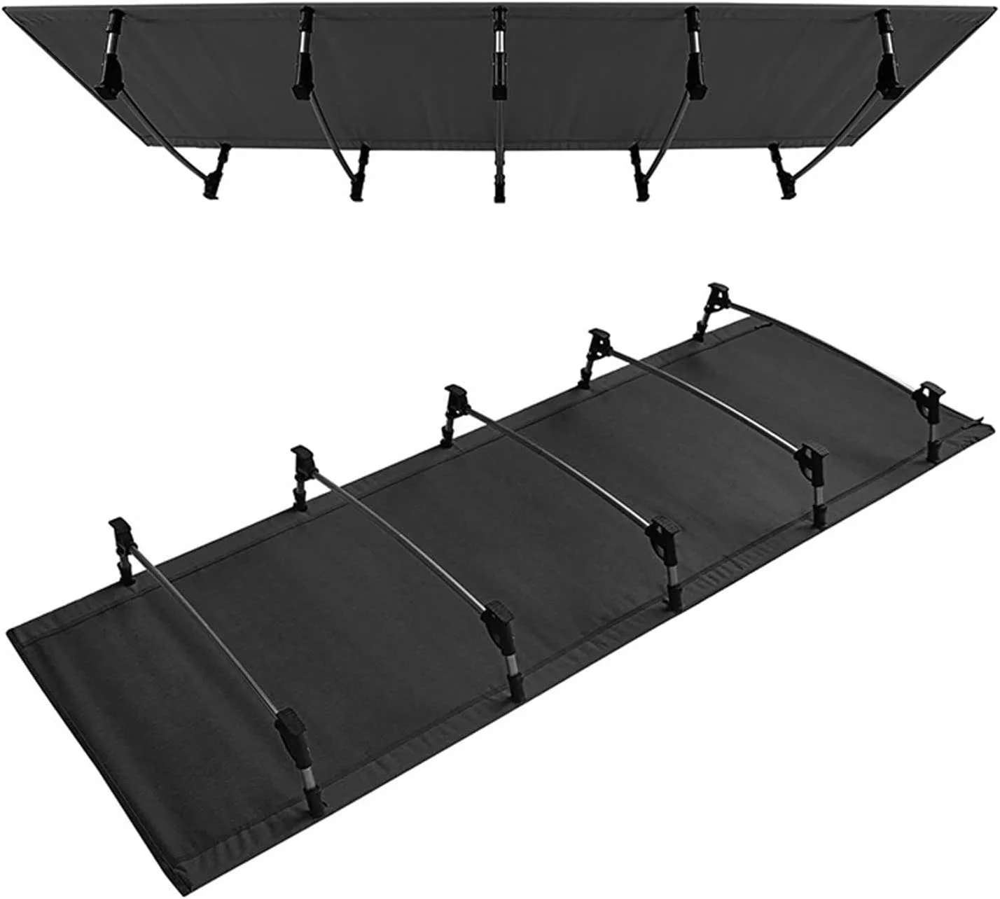 تخت تاشو BOERNISEN، تخت تاشو برای کمپینگ، تخت خواب قابل حمل و جمع و جور برای چادر، مسافرت در فضای باز، اردو زدن، پیاده روی، کوهنوردی (رنگ: مشکی) تخت تاشو BOERNISEN، تخت تاشو برای کمپینگ، تخت خواب قابل حمل و جمع و جور برای چادر، مسافرت در فضای باز، اردو زدن، پیاده روی، کوهنوردی (رنگ: مشکی)