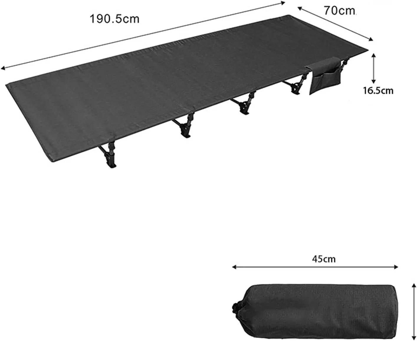 تخت تاشو BOERNISEN، تخت تاشو برای کمپینگ، تخت خواب قابل حمل و جمع و جور برای چادر، مسافرت در فضای باز، اردو زدن، پیاده روی، کوهنوردی (رنگ: مشکی) تخت تاشو BOERNISEN، تخت تاشو برای کمپینگ، تخت خواب قابل حمل و جمع و جور برای چادر، مسافرت در فضای باز، اردو زدن، پیاده روی، کوهنوردی (رنگ: مشکی)