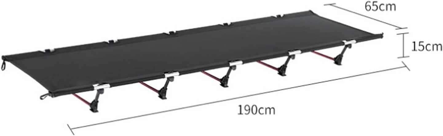 BOERNISEN Folding Bed محمولة قابلة للطي التخييم سرير شخص واحد سرير قابلة للطي في الهواء الطلق تحمل وزنًا مضغوطًا للتخييم في النزهة في الهواء الطلق (Color : Black) BOERNISEN Folding Bed محمولة قابلة للطي التخييم سرير شخص واحد سرير قابلة للطي في الهواء الطلق تحمل وزنًا مضغوطًا للتخييم في النزهة في الهواء الطلق (Color : Black)