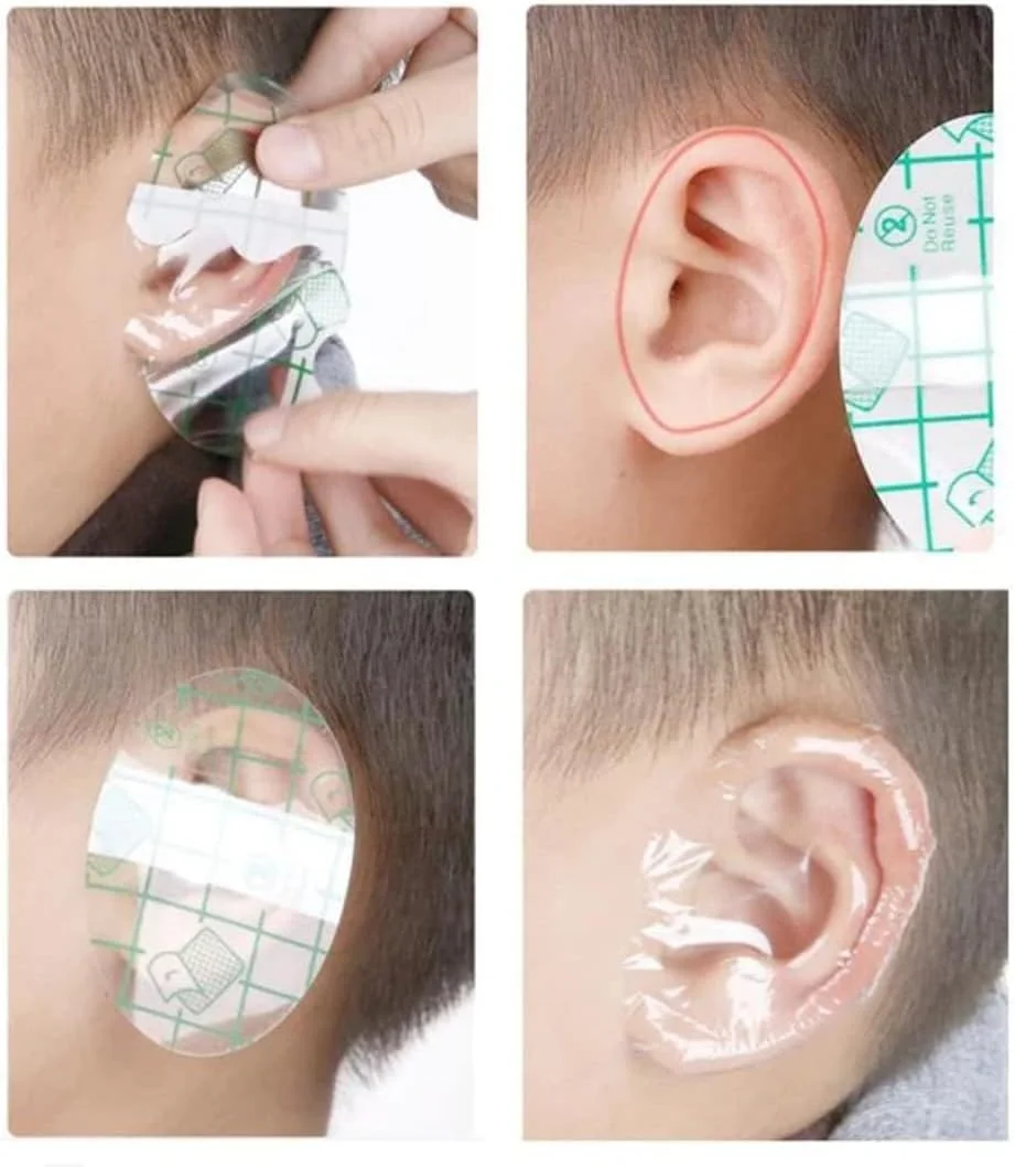 Baby Waterproof Ear Protector For Kids Ear, Newborn Ear Protection for showering and bath 20pcs Disposable Ear Stickers bath Cover Transparent Nursing Ear kids size (without cotton) Baby Waterproof Ear Protector For Kids Ear, Newborn Ear Protection for showering and bath 20pcs Disposable Ear Stickers bath Cover Transparent Nursing Ear kids size (without cotton)