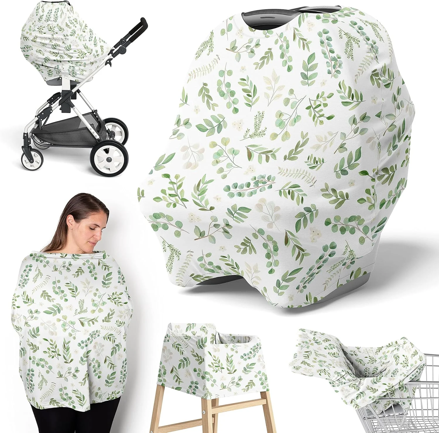روکش صندلی ماشین کودک طرح برگ و گل Sweet Jojo Designs، مناسب نوزاد دختر و پسر، روکش شیردهی، روکش سبد خرید و کالسکه، سبز سفید، بوهمی، آبرنگی، گلدار، طرح جنگلی، گرمسیری و باغ روکش صندلی ماشین کودک طرح برگ و گل Sweet Jojo Designs، مناسب نوزاد دختر و پسر، روکش شیردهی، روکش سبد خرید و کالسکه، سبز سفید، بوهمی، آبرنگی، گلدار، طرح جنگلی، گرمسیری و باغ