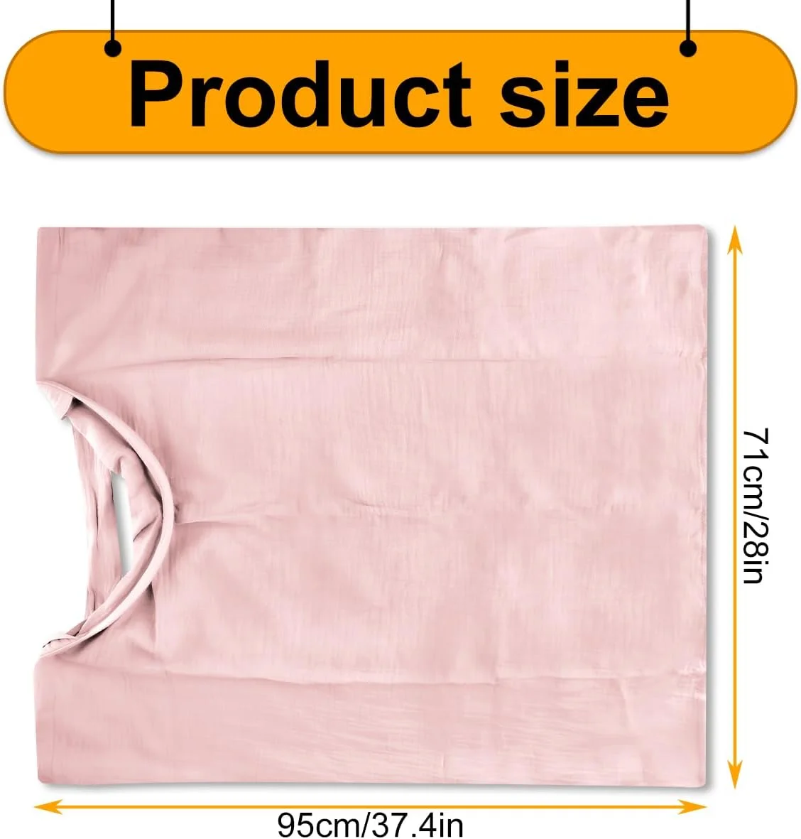 Thyonta Breathable Cotton Nursing Cover Adjustable Outdoor Breastfeeding Shawl Lightweight and Versatile for Modesty and Comfort During Nursing (71 * 95cm)