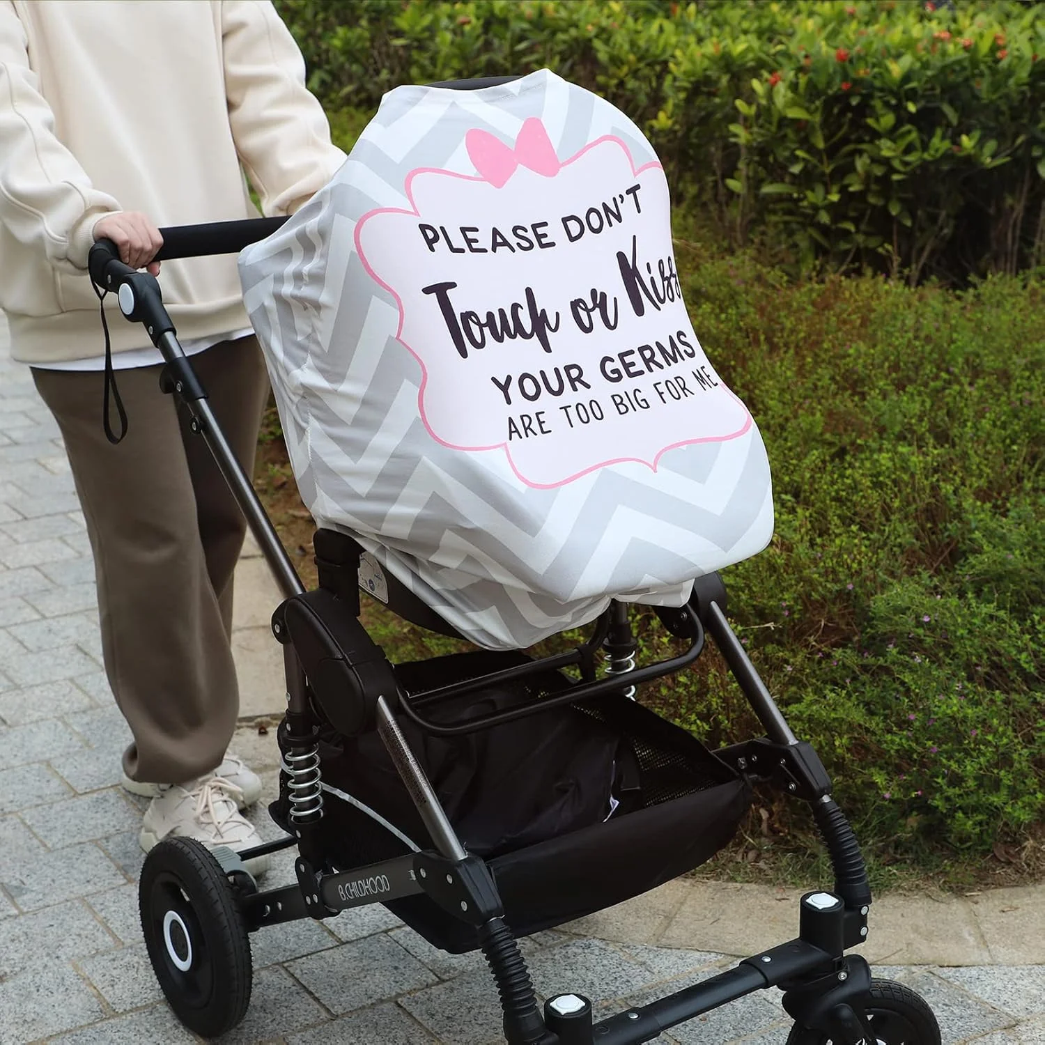 روکش صندلی ماشین کودک SWESEN، روکش سایبان صندلی ماشین با علامت عدم لمس، روکش کالسکه نوزاد برای دختر و پسر تازه متولد شده، روکش شیردهی چند منظوره، فوق العاده نرم و تنفس پذیر، شال شیردهی، موج دار