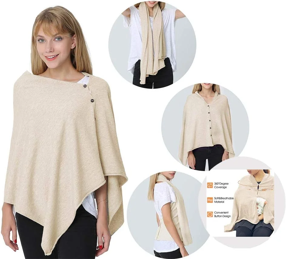 شال شیردهی چند منظوره Stylesilove با دکمه های قابل تنظیم برای محافظت از شیردهی، پوشش شیردهی، شال گردن بی نهایت