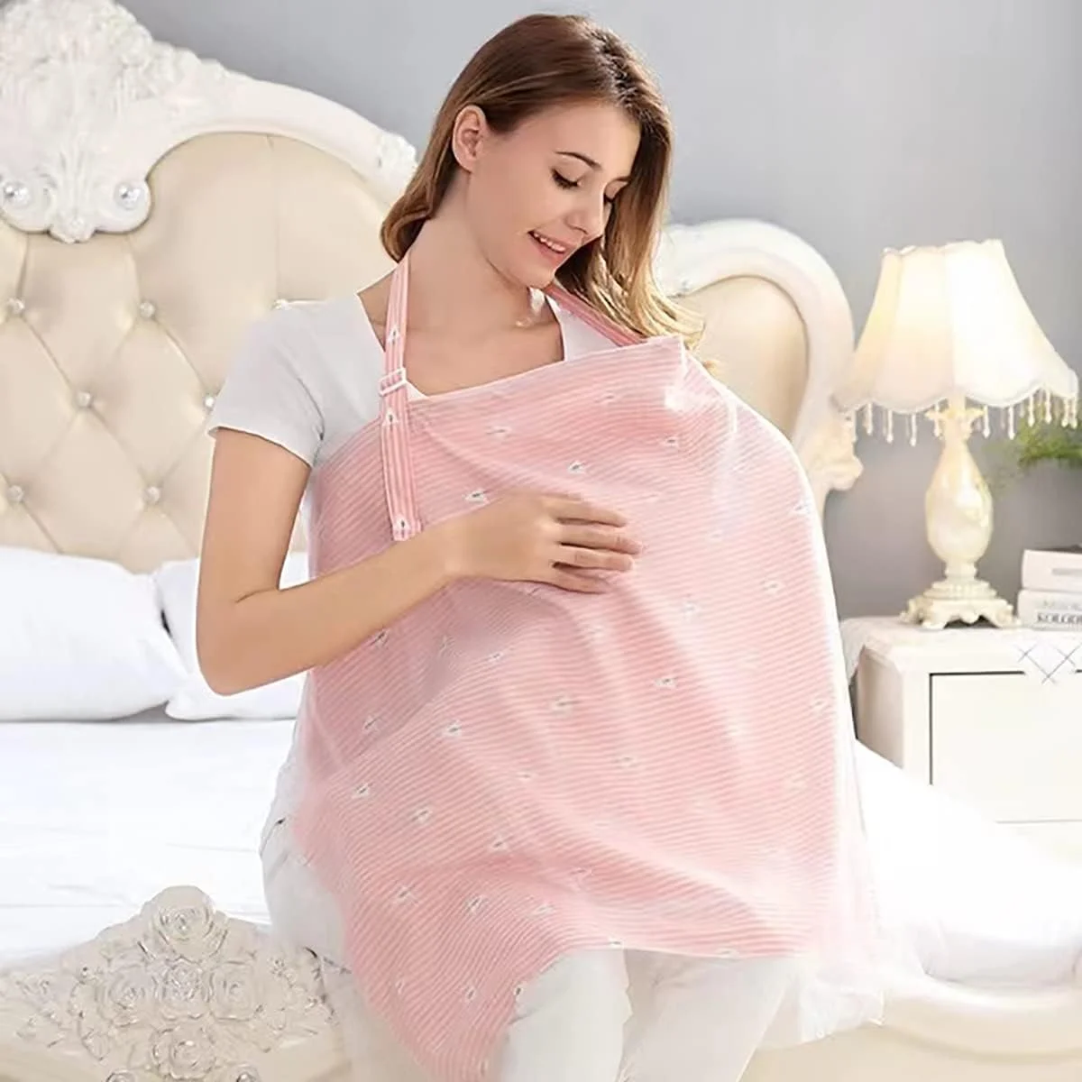 روپوش شیردهی شولین 98×70 سانتی متر، پوشش شیردهی نرم و قابل تنفس از جنس موسلین، پیش بند شال سرهمی شیردهی نوزاد برای محافظت کامل و حفظ حریم خصوصی در هنگام شیردهی روپوش شیردهی شولین 98×70 سانتی متر، پوشش شیردهی نرم و قابل تنفس از جنس موسلین، پیش بند شال سرهمی شیردهی نوزاد برای محافظت کامل و حفظ حریم خصوصی در هنگام شیردهی