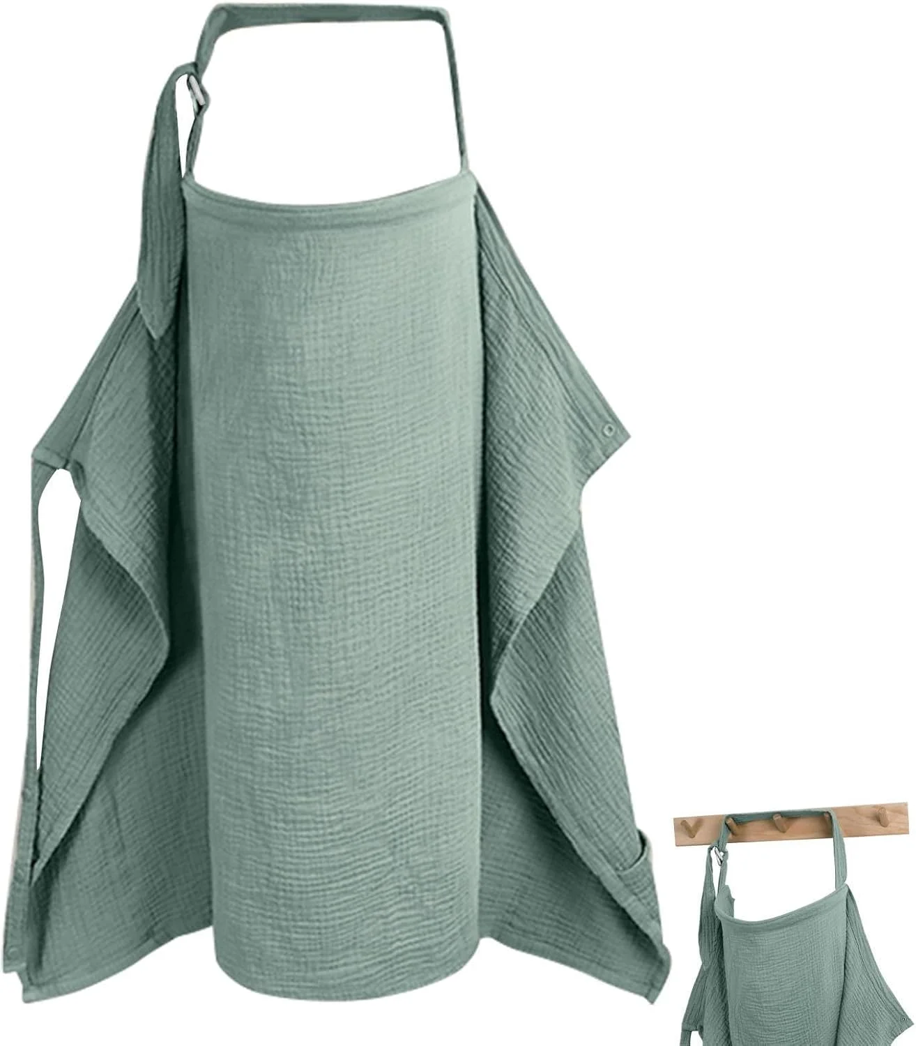 روپوش شیردهی با حلقه سیمی - روپوش شیردهی 100% پنبه قابل تنفس | روپوش شیردهی موسلین برای شیردهی نوزاد | پیشبند شیردهی | با حلقه سفت برای پیشبند شیردهی مادر