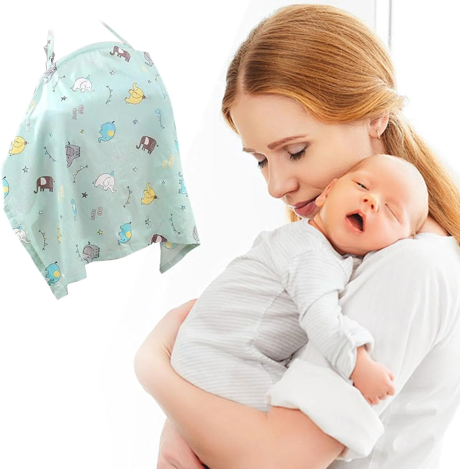 روپوش شیردهی - روپوش شیردهی نرم با حلقه - لوازم شیردهی، لوازم جانبی صندلی ماشین ایمنی کودک برای شیردهی و دوشیدن شیر مادر