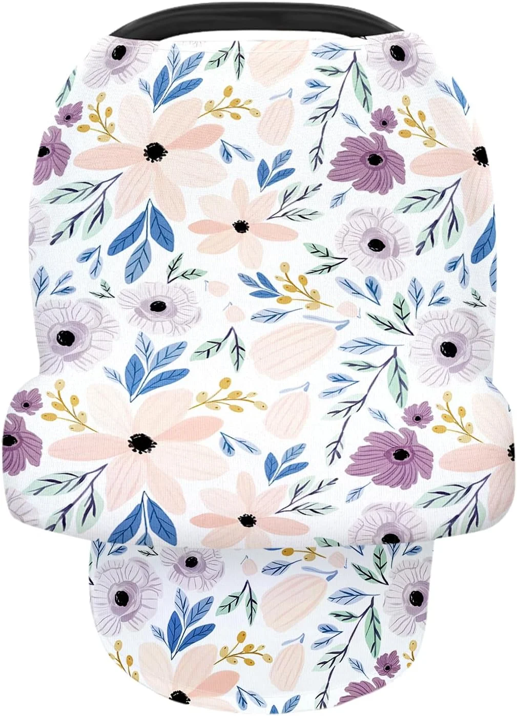 روکش صندلی ماشین کودک، روکش صندلی غذاخوری 4 در 1، سایبان صندلی ماشین، روکش شیردهی نوزاد دختر (بنفش)
