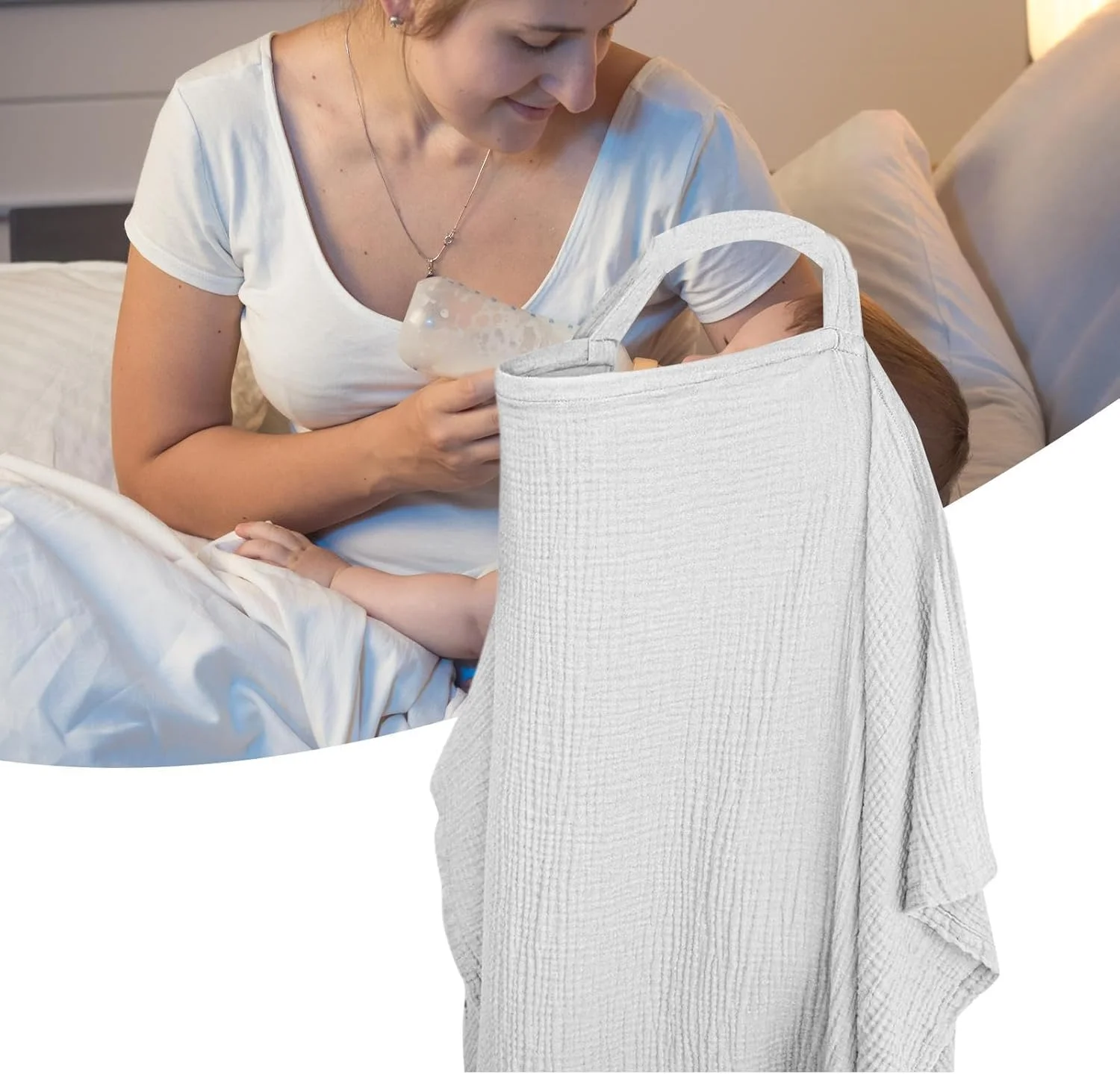 روپوش شیردهی | شال شیردهی نوزاد - شال پنبه ای برای حفظ حریم خصوصی در هنگام شیردهی در فضای باز، مسافرت، خرید، مراکز خرید، والدین جدید و فعالیت های فرزندپروری