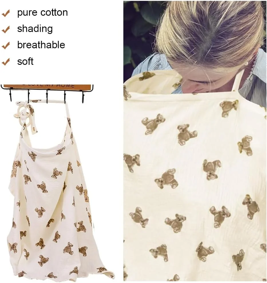 روپوش شیردهی، پوشش شیردهی، پوشش شیردهی تنفسی، پوشش چند منظوره صندلی ماشین و کالسکه، محافظت کامل از حریم خصوصی در شیردهی، پوشش 360 درجه، پنبه موسلین نرم و تنفسی