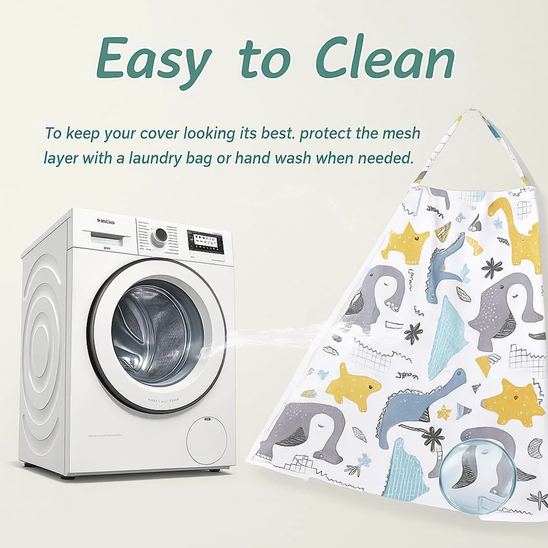 روپوش شیردهی نوزاد، روپوش شیردهی موسلین، روپوش شیردهی شال شیردهی پیشبند شیردهی، شال شیردهی نرم و تنفسی، بند قابل تنظیم، مناسب برای صندلی ماشین (دایناسور)