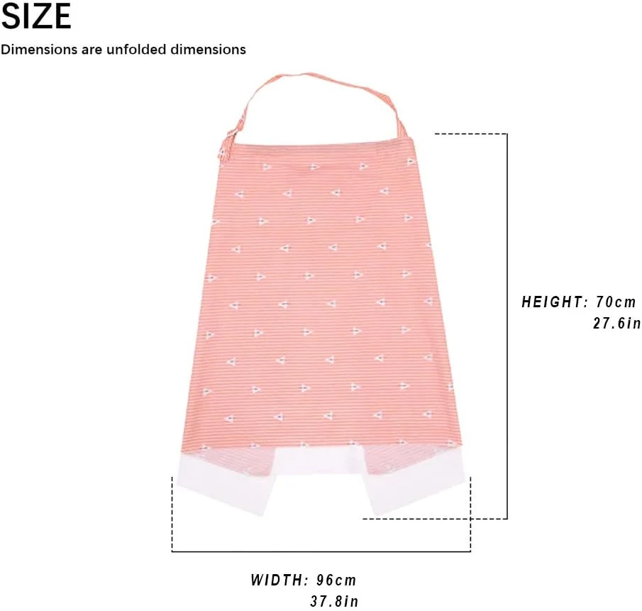 روپوش شیردهی، روپوش شیردهی پنبه ای نرم، روپوش کالسکه با نخ توری گیپور، روپوش شیردهی خصوصی، روپوش شیردهی نوزاد قابل تنفس برای لوازم شیردهی (صورتی)