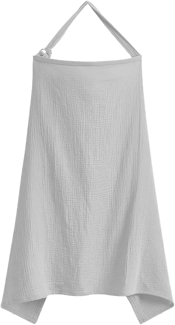 روپوش شیردهی نوزاد - پنبه نرم و تنفسی با بند گردنی قابل تنظیم، حفظ حریم خصوصی برای مادران، شال شیردهی سبک و شیک برای تغذیه در مکان های عمومی - مناسب برای مسافرت (تک سایز)