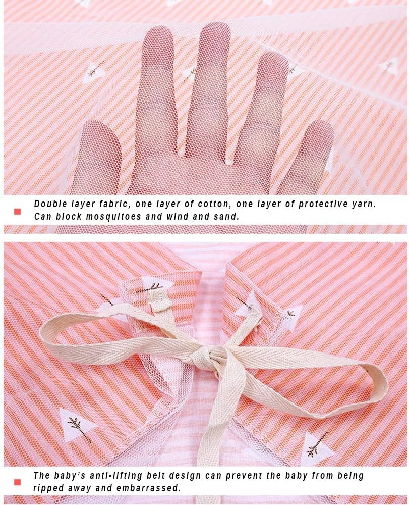 روپوش شیردهی، روپوش شیردهی پنبه ای نرم، روپوش کالسکه با نخ توری گیپور، روپوش شیردهی خصوصی، روپوش شیردهی نوزاد قابل تنفس برای لوازم شیردهی (صورتی)