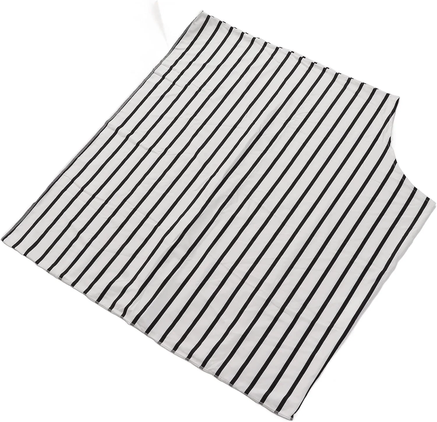 NIBEMINENT Nursing Cover 360 Full Coverage Soft Breathable Comfortable Breastfeeding Cover for Outside Public Place Stroller White Pinstripes