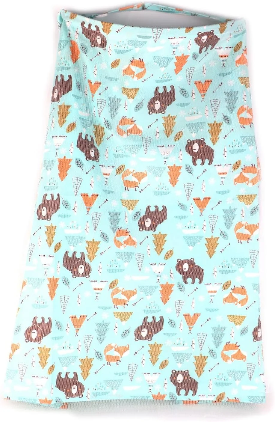 NIBEMINENT Breastfeed Apron Cover Breathable Baby Nursing Privacy Coverage Blanket with Elastic Shoulder Straps Blue