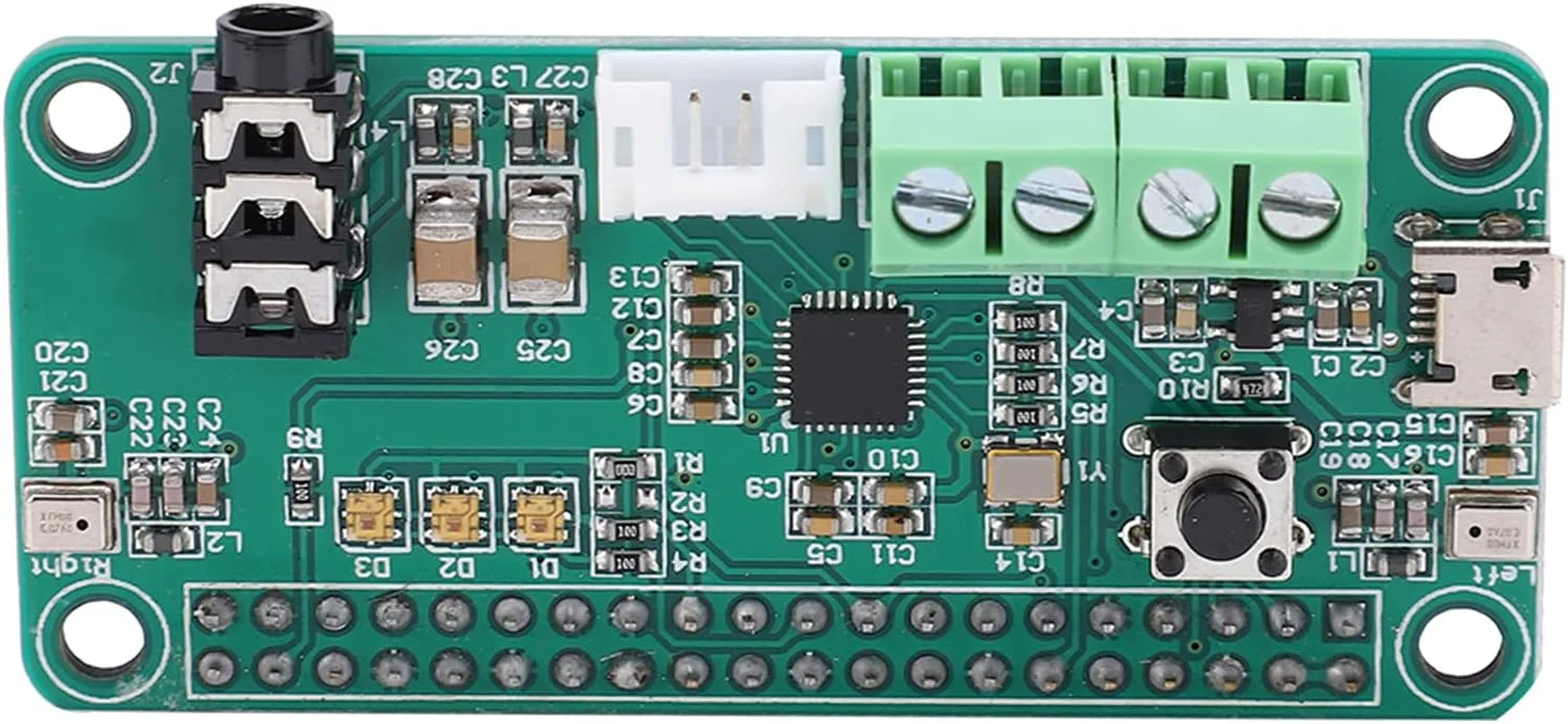 ماژول رمزگشایی Eujgoov WM8960 DC 5V با برد رمزگشای صوتی میکروفون دوگانه با رابط صوتی I2S برای اسپیکر DIY