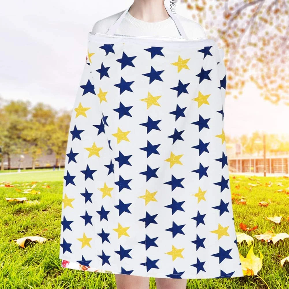 NIBEMINENT Baby Nursing Cover Breastfeeding Cover Towel Newborn Nursing Blanket Outdoor (Stars) NIBEMINENT Baby Nursing Cover Breastfeeding Cover Towel Newborn Nursing Blanket Outdoor (Stars)