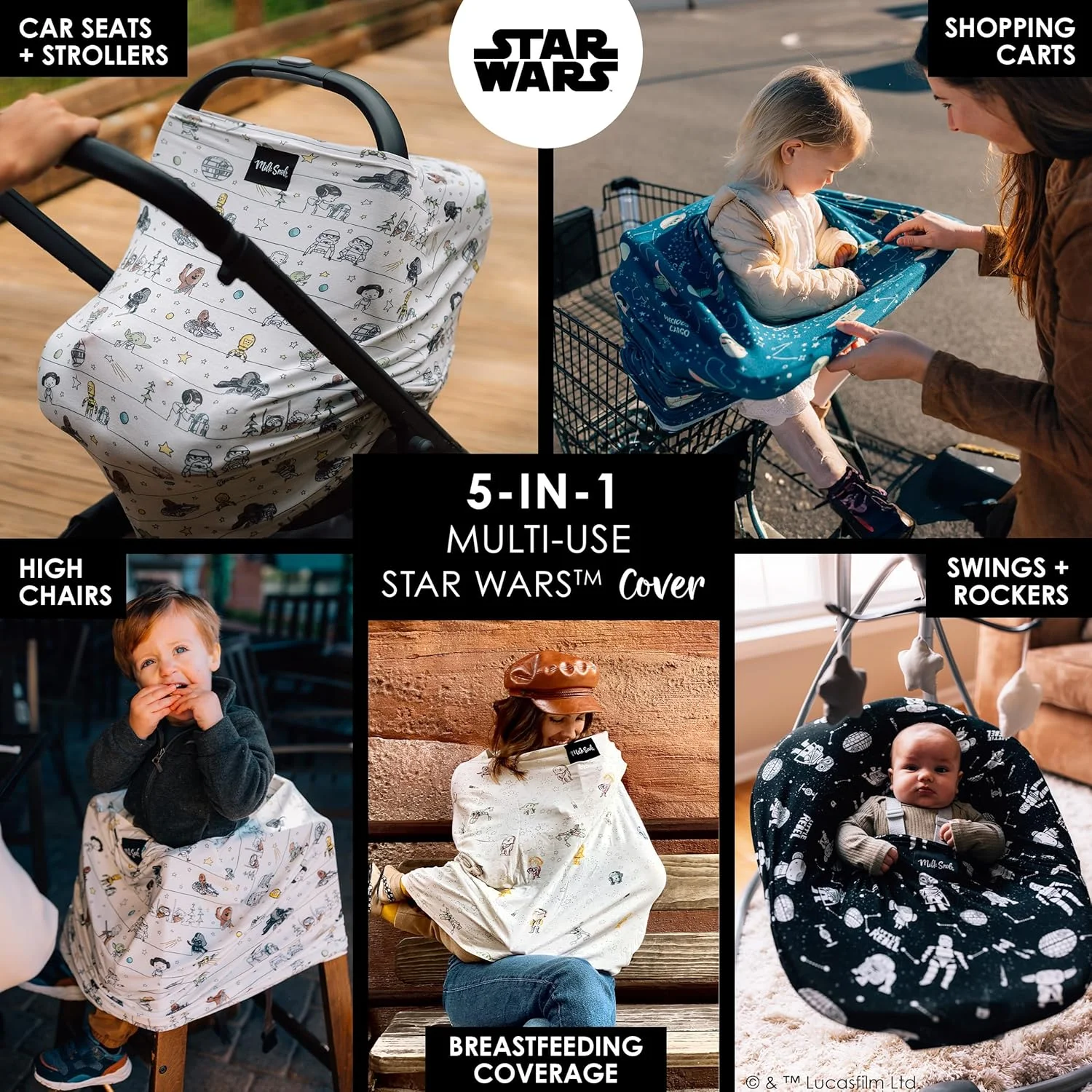 روکش 5 در 1 Milk Snob Original Star Wars، طرح Precious Padawans، حفظ حریم خصوصی برای شیردهی، صندلی ماشین کودک، کریر، کالسکه، صندلی غذا، سبد خرید، سایبان استراحت - لوازم ضروری نوزاد، تاپ شیردهی روکش 5 در 1 Milk Snob Original Star Wars، طرح Precious Padawans، حفظ حریم خصوصی برای شیردهی، صندلی ماشین کودک، کریر، کالسکه، صندلی غذا، سبد خرید، سایبان استراحت - لوازم ضروری نوزاد، تاپ شیردهی