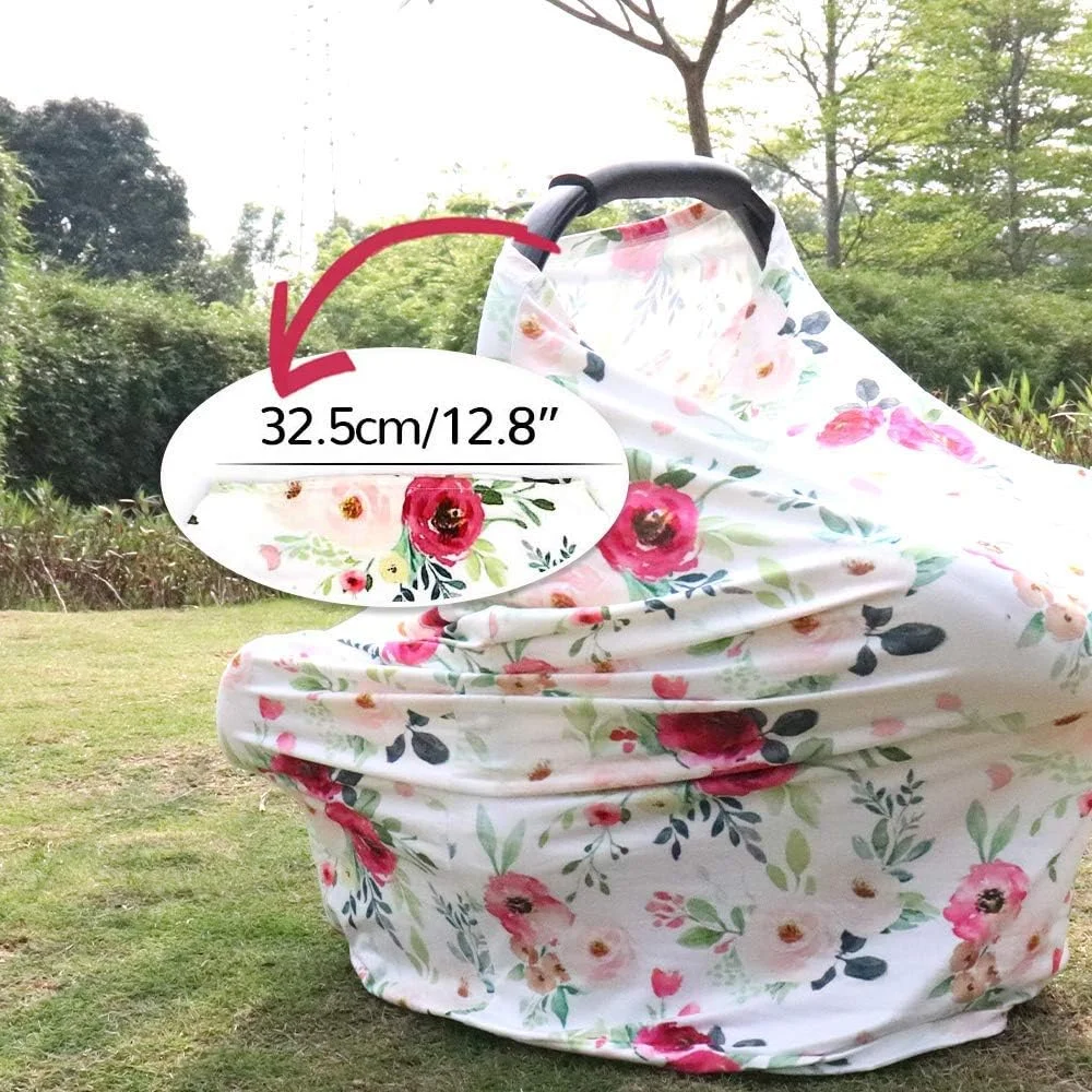 MIXDE Baby Nursing Cover Stretchy Blanket Breastfeeding Scarf Multifuction for Baby Car Seat Covers Canopy Shopping Cart Cover Scarf Light Blanket Stroller Cover(flower) MIXDE Baby Nursing Cover Stretchy Blanket Breastfeeding Scarf Multifuction for Baby Car Seat Covers Canopy Shopping Cart Cover Scarf Light Blanket Stroller Cover(flower)