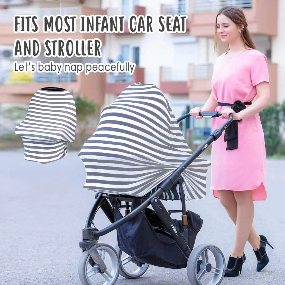 MORO Baby Car Seat Cover Canopy Nursing Cover Multi-Use Stretchy Infinity Scarf Breastfeeding Shopping Cart Cover High Chair Cover MORO Baby Car Seat Cover Canopy Nursing Cover Multi-Use Stretchy Infinity Scarf Breastfeeding Shopping Cart Cover High Chair Cover