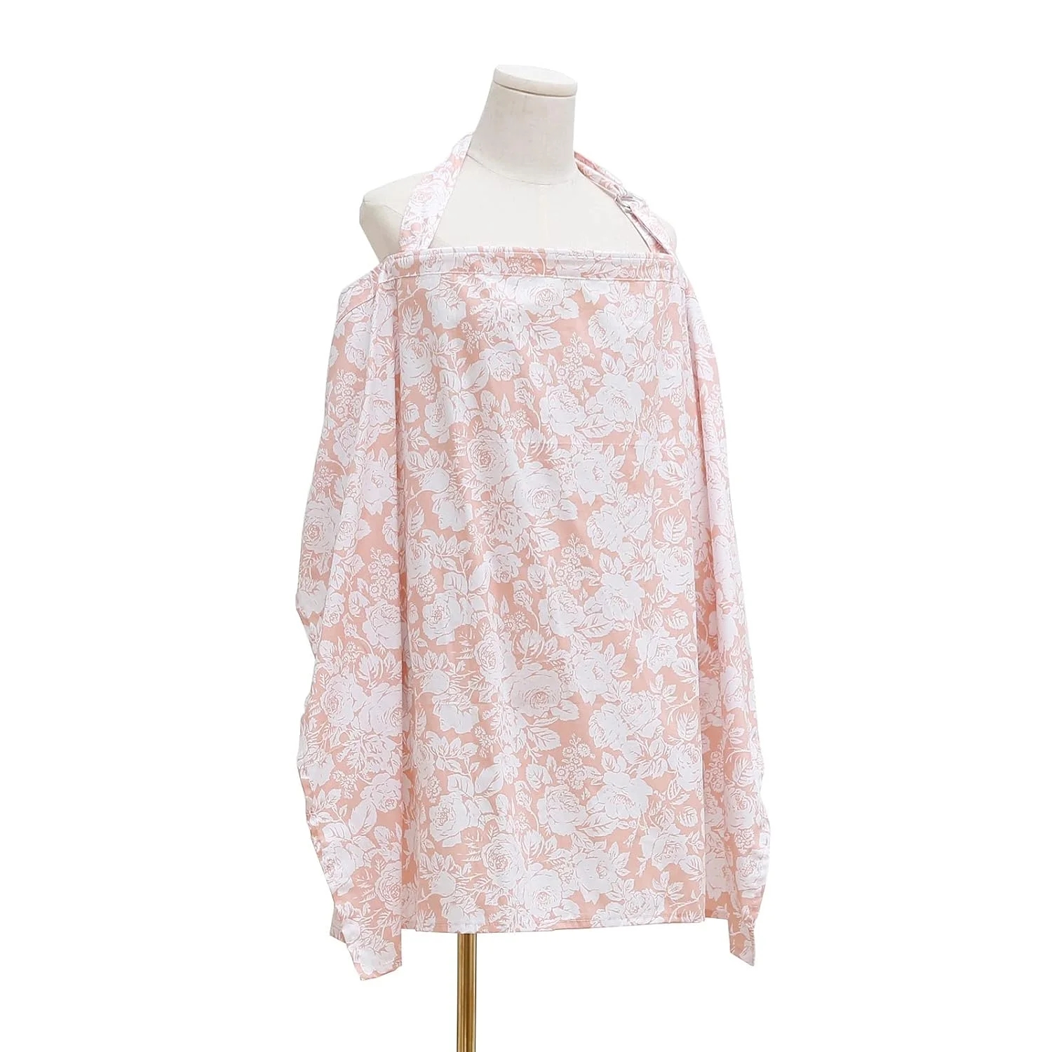 Insular Nursing Cover for Breastfeeding, Infant Feeding Cover Breathable Cotton Privacy Breastfeeding Apron, Pink