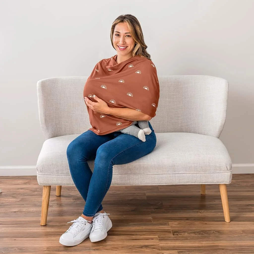 Itzy Ritzy 4-in-1 Nursing Cover, Car Seat Cover, Shopping Cart Cover & Infinity Scarf – Breathable, Multi-Use Nursing Cover Up for Breastfeeding, Carseat Canopy & Stroller Cover (Terracotta Sunrise) Itzy Ritzy 4-in-1 Nursing Cover, Car Seat Cover, Shopping Cart Cover & Infinity Scarf – Breathable, Multi-Use Nursing Cover Up for Breastfeeding, Carseat Canopy & Stroller Cover (Terracotta Sunrise)