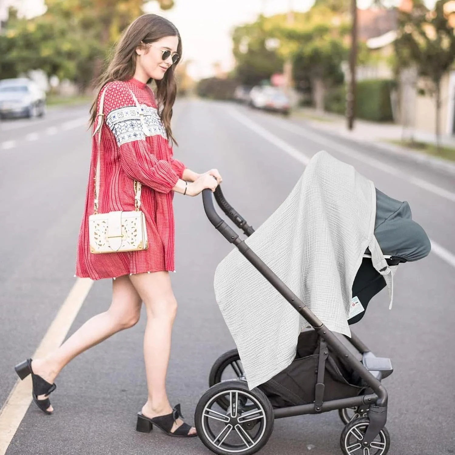 Nursing Cover Up for Breastfeeding | Women Breastfeeding Cover | Breathable Cotton Feeding Poncho for Shopping Malls Parks Hospitals New Parents Public Space Travel