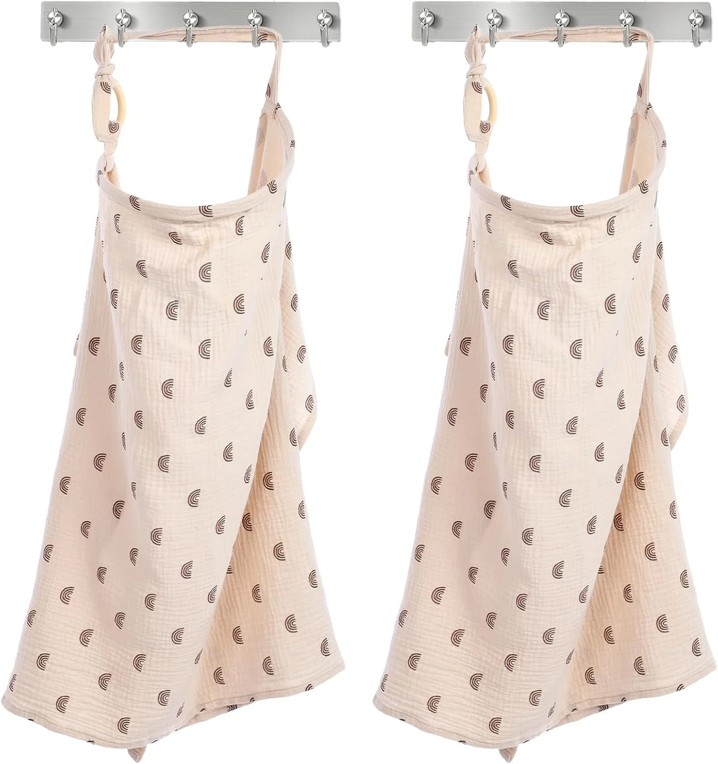 Wanmu Muslin Nursing Cover Up for Breastfeeding Moms, Nursing Cover Privacy Breast Feeding Covers Lightweight Breastfeeding Cover-Up 100% Cotton Universal Fit Apron Multi-use Stroller Covers