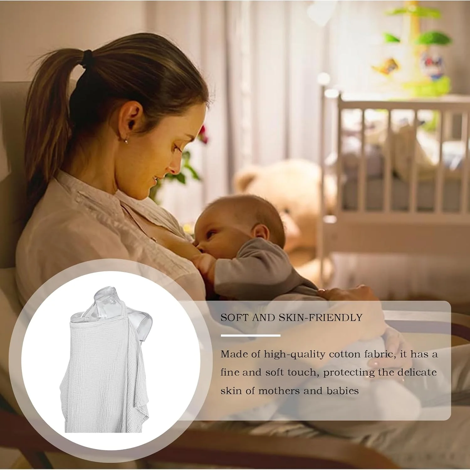 روپوش شیردهی برای مادران | شال شیردهی حریم خصوصی - شال نخی شیردهی برای مادران مراکز خرید پارک ها والدین جدید فضاهای عمومی ماشین پیک نیک کمپینگ