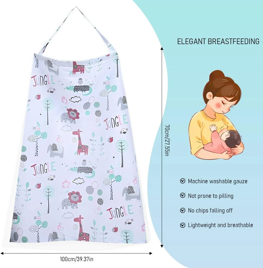 روپوش شیردهی موسلینی دایناسور سفید یاپکولف، پوشش 360 درجه، تنفس پذیر و سبک وزن - ایده آل برای مسافرت روپوش شیردهی موسلینی دایناسور سفید یاپکولف، پوشش 360 درجه، تنفس پذیر و سبک وزن - ایده آل برای مسافرت