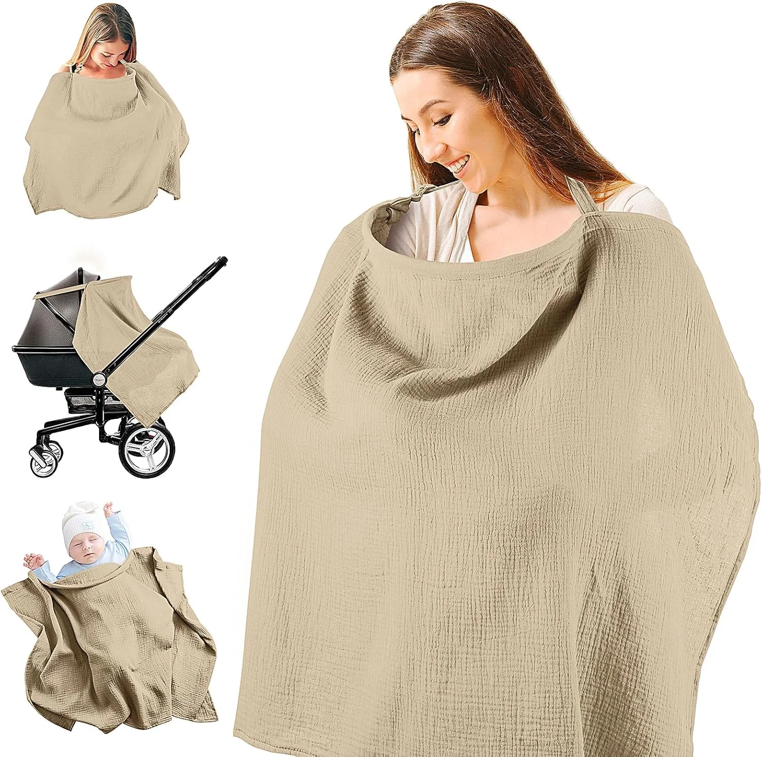 روپوش شیردهی کوریتد، پوشش شیردهی تنفسی برای مادر، روپوش شیردهی پارچه ای با حلقه سیمی برای زنان، شال پانچو شیردهی ضروری برای نوزاد روپوش شیردهی کوریتد، پوشش شیردهی تنفسی برای مادر، روپوش شیردهی پارچه ای با حلقه سیمی برای زنان، شال پانچو شیردهی ضروری برای نوزاد