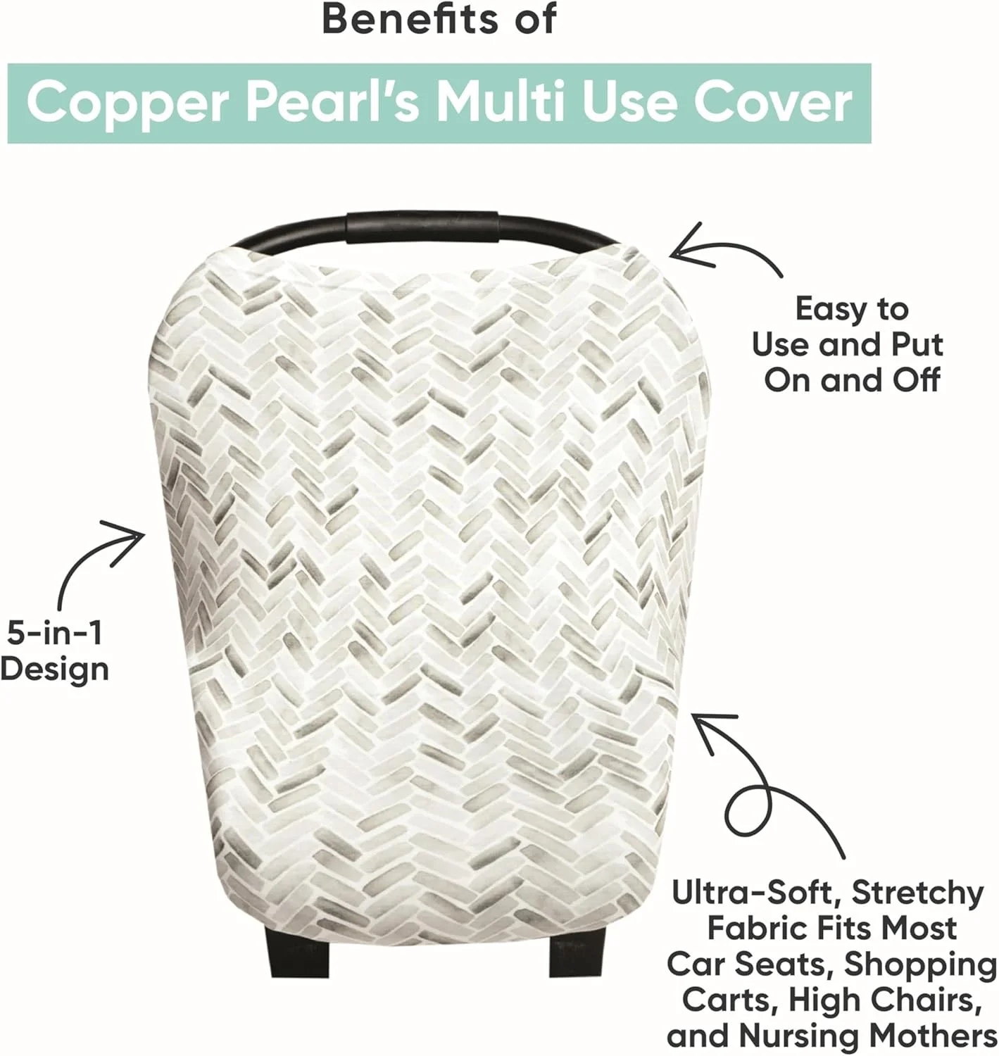 روکش چند منظوره Copper Pearl: روکش صندلی ماشین، روکش شیردهی و روکش کالسکه برای محافظت در برابر آفتاب - پارچه کشسان، استفاده در تمام فصول، طرح های شیک، دسترسی آسان برای مادران - Leilani روکش چند منظوره Copper Pearl: روکش صندلی ماشین، روکش شیردهی و روکش کالسکه برای محافظت در برابر آفتاب - پارچه کشسان، استفاده در تمام فصول، طرح های شیک، دسترسی آسان برای مادران - Leilani