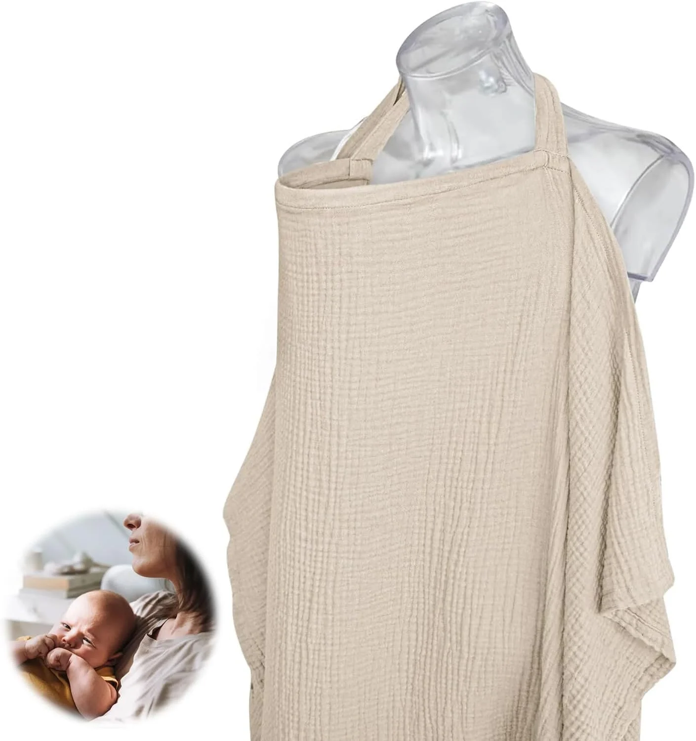 روپوش شیردهی سییول برای شیردهی در حال حرکت، پیش بند شیردهی، روپوش شیردهی موسلین برای پوشش 360 درجه و محافظت کامل از حریم خصوصی در دوران شیردهی روپوش شیردهی سییول برای شیردهی در حال حرکت، پیش بند شیردهی، روپوش شیردهی موسلین برای پوشش 360 درجه و محافظت کامل از حریم خصوصی در دوران شیردهی