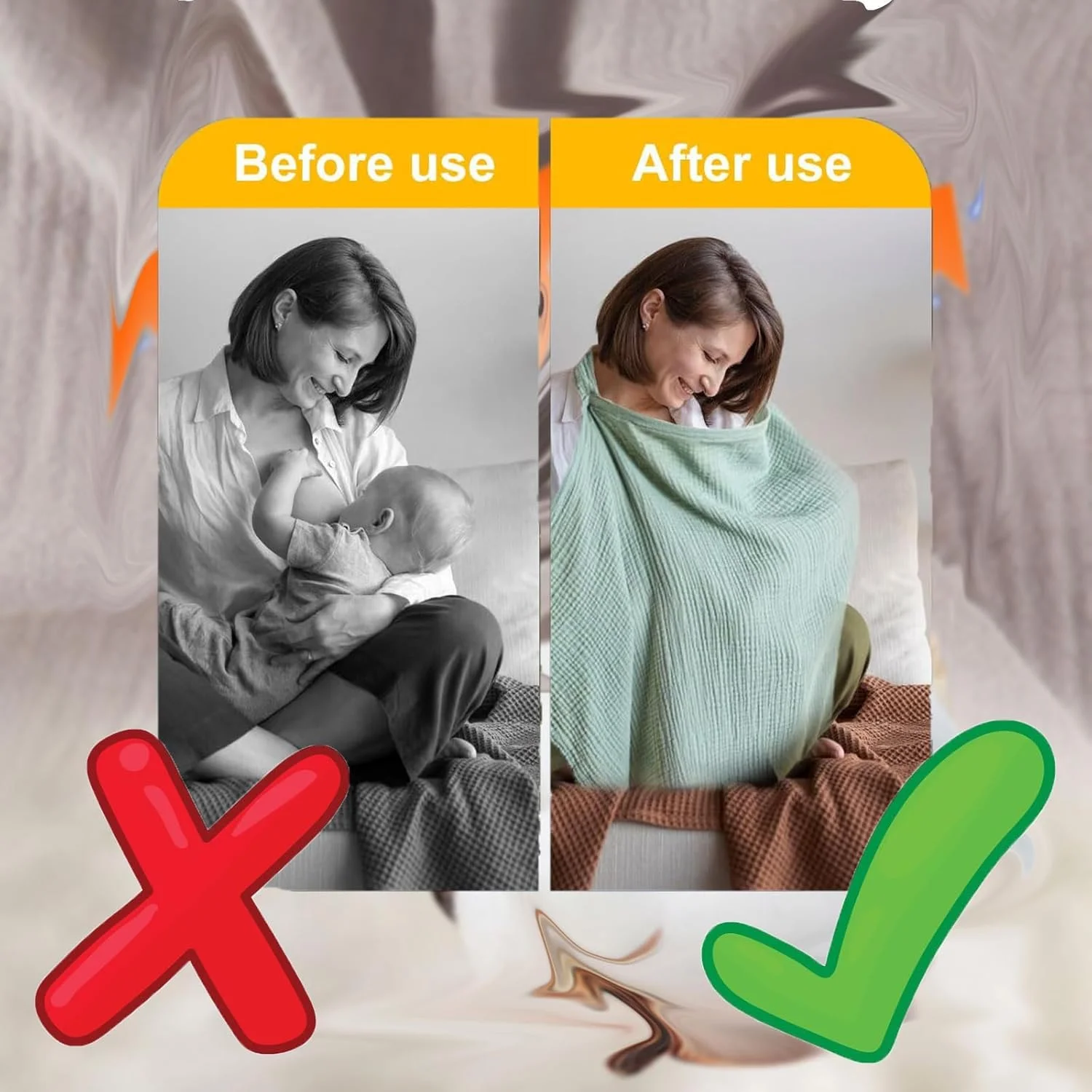 روپوش شیردهی سییول برای شیردهی در حال حرکت، پیش بند شیردهی، روپوش شیردهی موسلین برای پوشش 360 درجه و محافظت کامل از حریم خصوصی در دوران شیردهی روپوش شیردهی سییول برای شیردهی در حال حرکت، پیش بند شیردهی، روپوش شیردهی موسلین برای پوشش 360 درجه و محافظت کامل از حریم خصوصی در دوران شیردهی