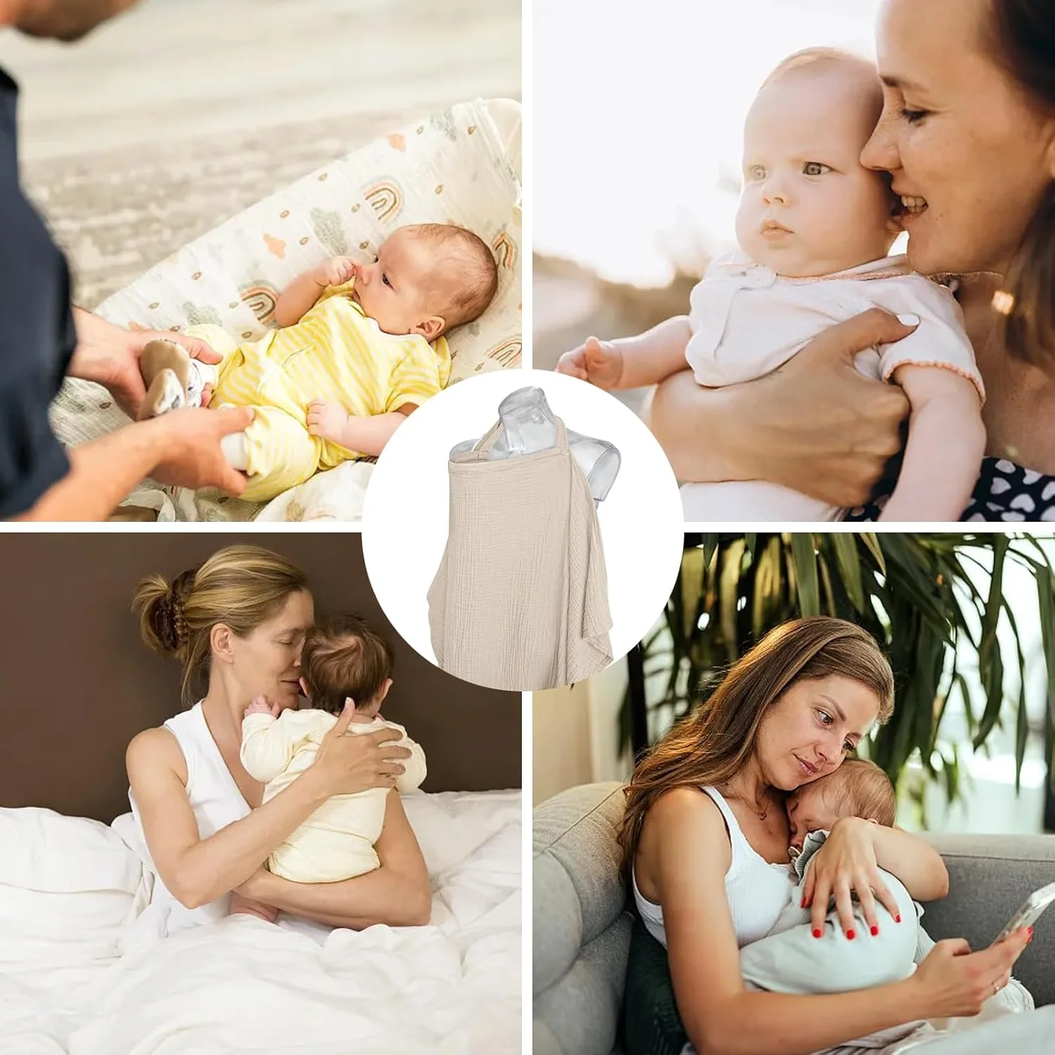 روپوش شیردهی سییول برای شیردهی در حال حرکت، پیش بند شیردهی، روپوش شیردهی موسلین برای پوشش 360 درجه و محافظت کامل از حریم خصوصی در دوران شیردهی روپوش شیردهی سییول برای شیردهی در حال حرکت، پیش بند شیردهی، روپوش شیردهی موسلین برای پوشش 360 درجه و محافظت کامل از حریم خصوصی در دوران شیردهی