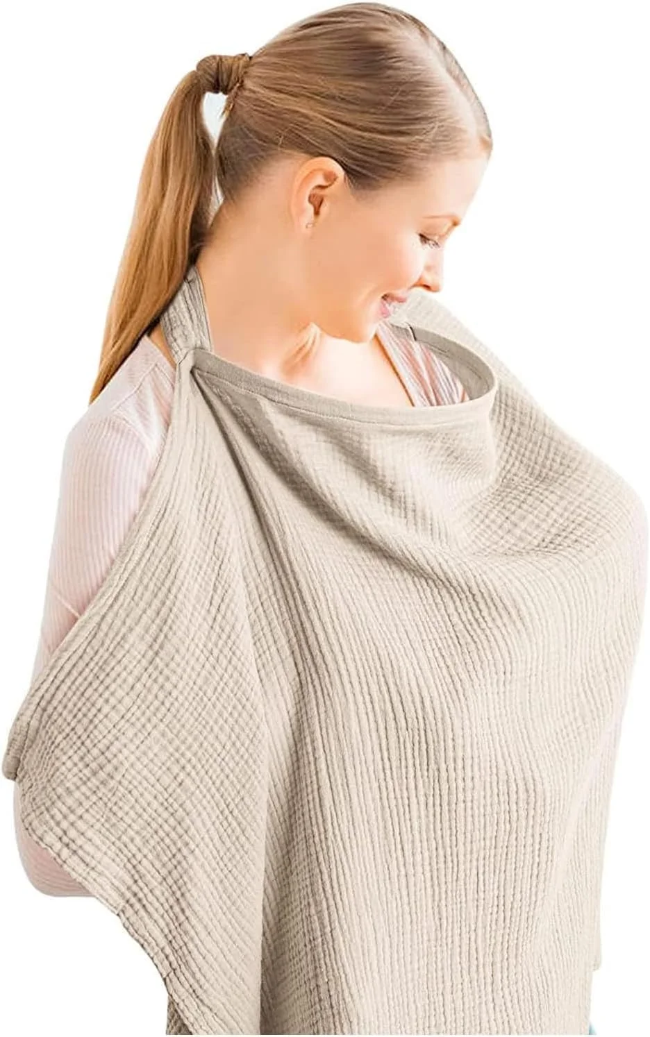 Baby Breastfeeding, Breathable 100% Cotton Breastfeeding Cover with Rigid Hoop for Mother Nursing Apron, Summer Wheat (BRJ07) Baby Breastfeeding, Breathable 100% Cotton Breastfeeding Cover with Rigid Hoop for Mother Nursing Apron, Summer Wheat (BRJ07)