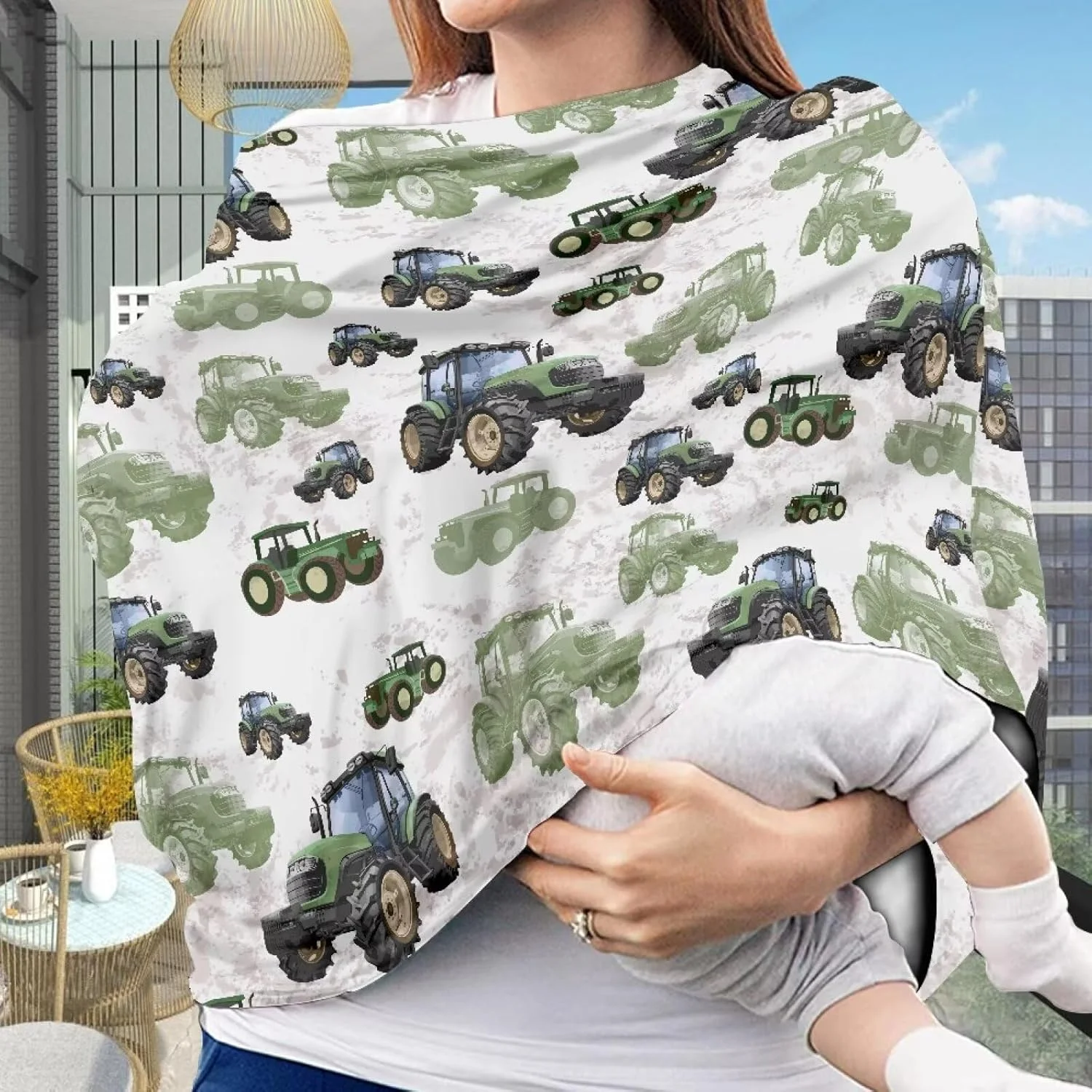 Binienty Womens Nursing Cover Breastfeeding Scarf, Truck Tractor Print Baby Car Seat Covers Multi Use Newborn Carrier/Stroller/Shopping Cart, Girl Boy Stroller Cover Gifts Binienty Womens Nursing Cover Breastfeeding Scarf, Truck Tractor Print Baby Car Seat Covers Multi Use Newborn Carrier/Stroller/Shopping Cart, Girl Boy Stroller Cover Gifts