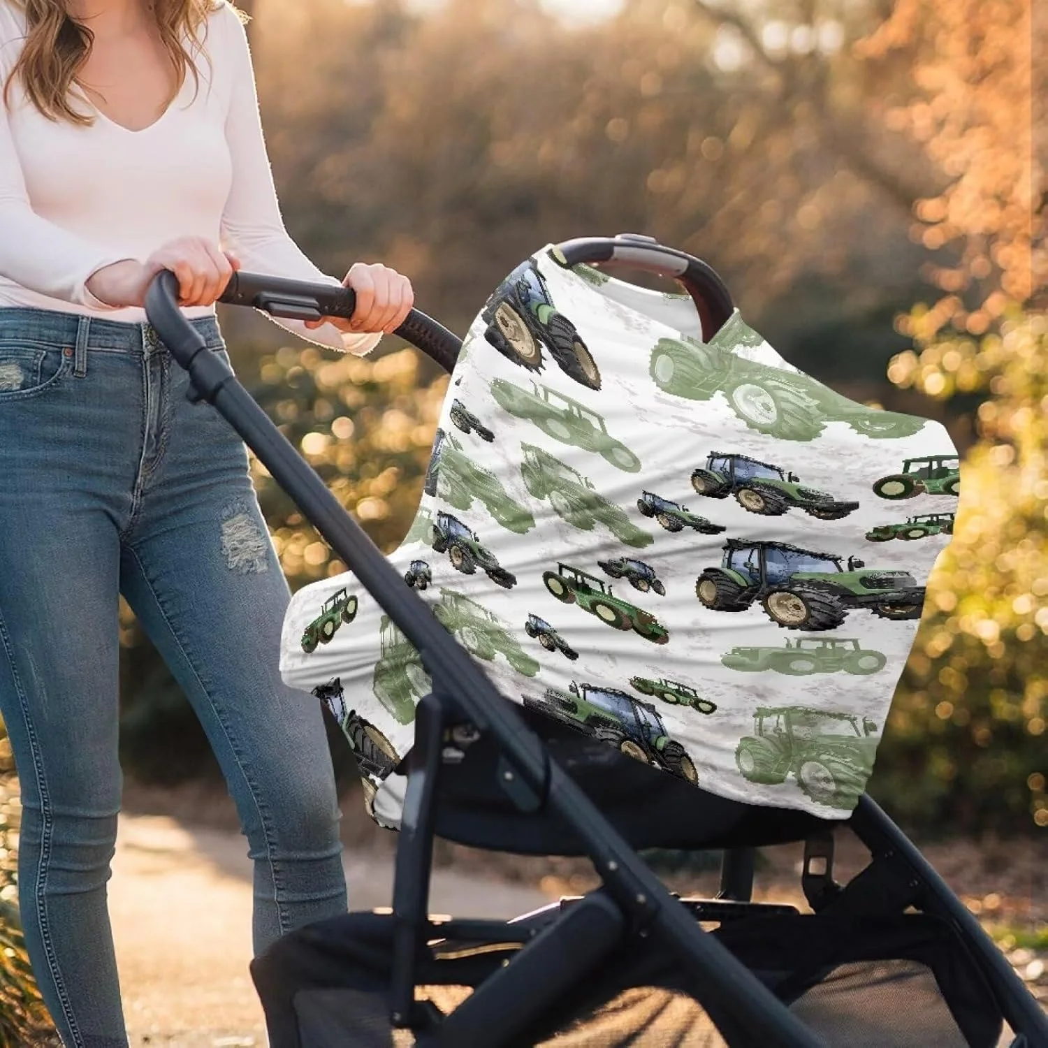 Binienty Womens Nursing Cover Breastfeeding Scarf, Truck Tractor Print Baby Car Seat Covers Multi Use Newborn Carrier/Stroller/Shopping Cart, Girl Boy Stroller Cover Gifts Binienty Womens Nursing Cover Breastfeeding Scarf, Truck Tractor Print Baby Car Seat Covers Multi Use Newborn Carrier/Stroller/Shopping Cart, Girl Boy Stroller Cover Gifts