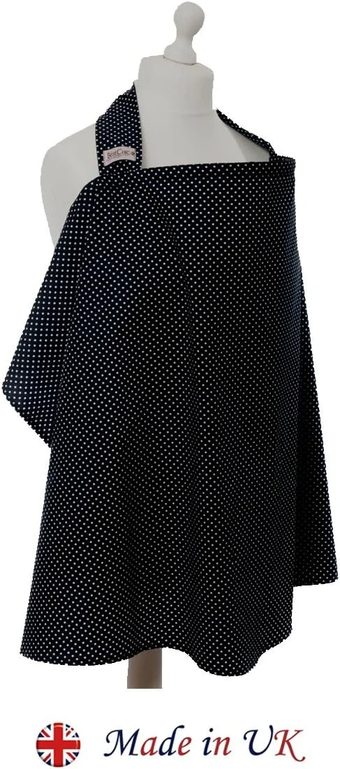 BebeChic.UK * دارای گواهینامه Oeko-Tex® * 100% پنبه * روکش شیردهی * تاپ های شیردهی فنردار - خال خالی مشکی/سفید