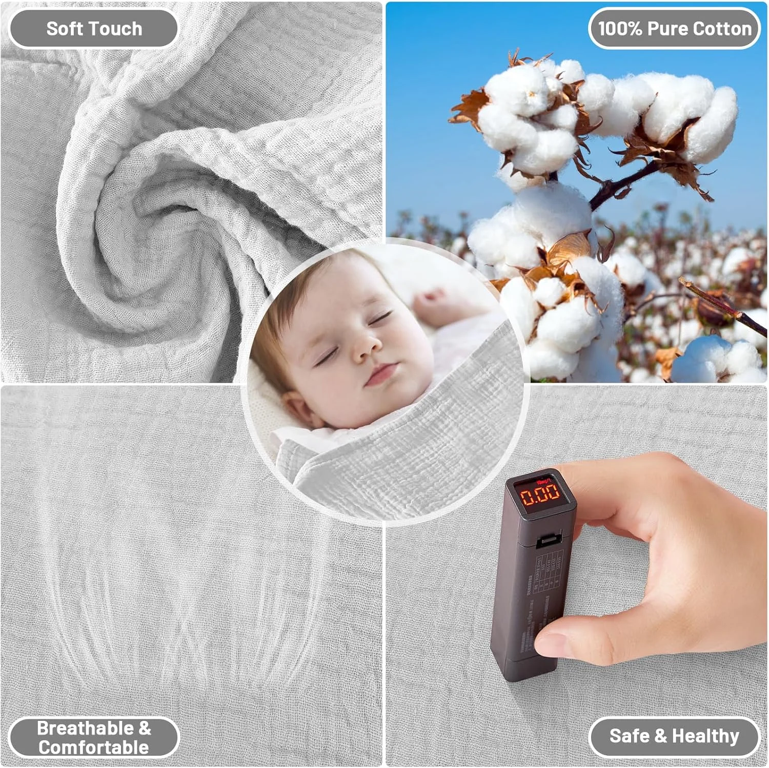 روپوش شیردهی آکسبیاکس، روپوش شیردهی نخی و قابل تنفس برای نوزاد، روکش صندلی ماشین کودک و پوشش کامل کالسکه (خاکستری روشن) روپوش شیردهی آکسبیاکس، روپوش شیردهی نخی و قابل تنفس برای نوزاد، روکش صندلی ماشین کودک و پوشش کامل کالسکه (خاکستری روشن)