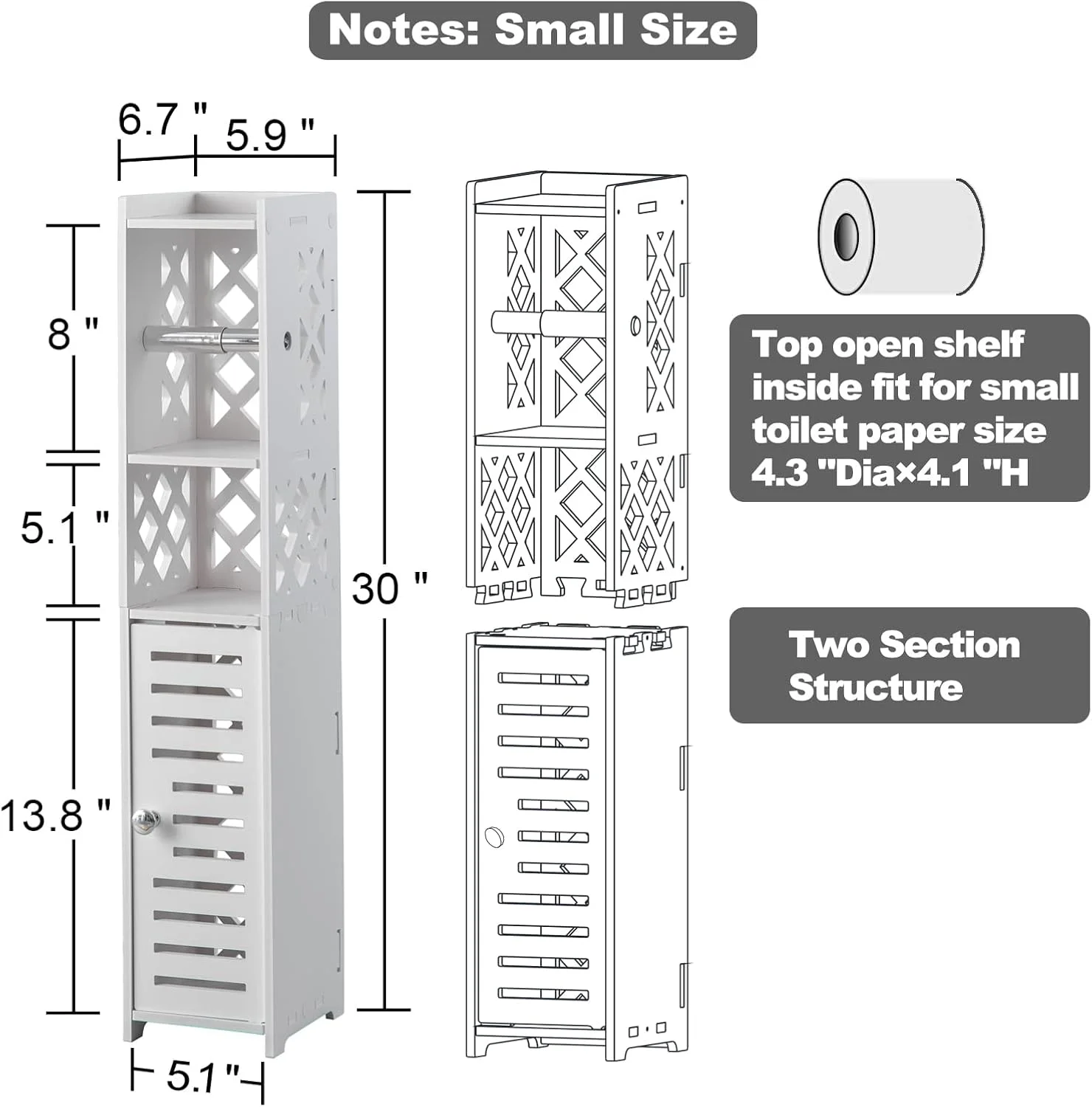 پایه نگهدارنده دستمال توالت H HUIYKALY، نگهدارنده دستمال توالت کرومی برای نگهداری در پشت توالت، کابینت حمام، پایه حمام با درج نگهدارنده دستمال توالت، کابینت باریک برای فضای کوچک، سفید پایه نگهدارنده دستمال توالت H HUIYKALY، نگهدارنده دستمال توالت کرومی برای نگهداری در پشت توالت، کابینت حمام، پایه حمام با درج نگهدارنده دستمال توالت، کابینت باریک برای فضای کوچک، سفید