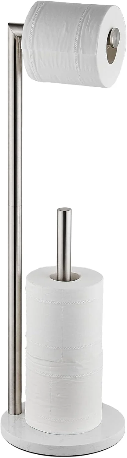 جا دستمال کاغذی ایستاده Hoooh با پایه سنگ مرمر سنگین و استیل ضد زنگ برس خورده