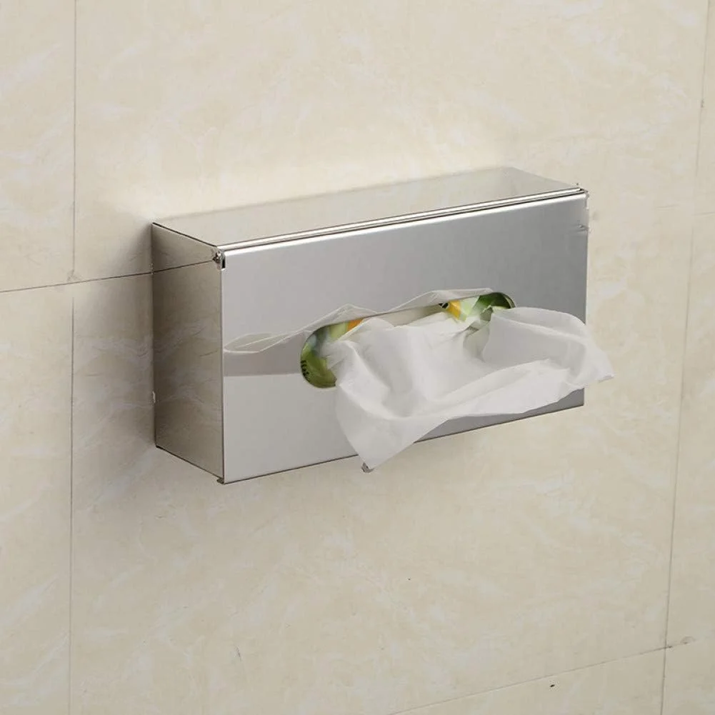 HommomH جای دستمال کاغذی YHSGY، جعبه دستمال کاغذی استیل، مناسب برای دفتر کار، جای دستمال کاغذی دستی قابل جابجایی