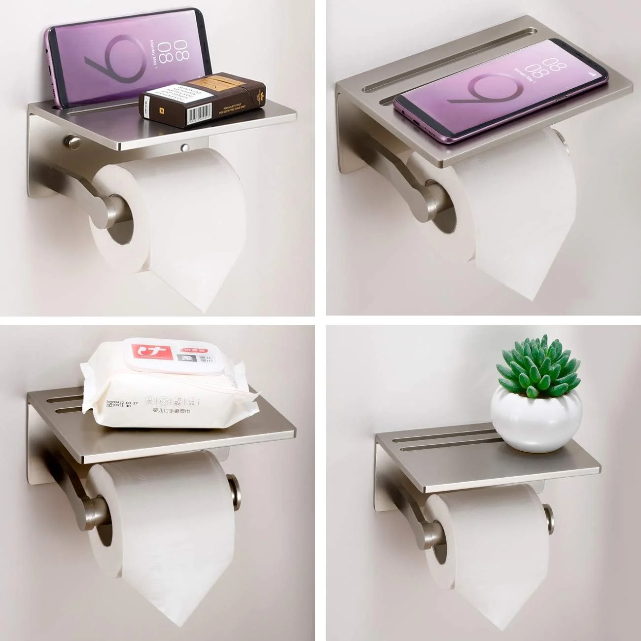 نگهدارنده کاغذ توالت Homely Trove با قفسه و 2 قلاب حوله - نگهدارنده کاغذ توالت خود چسب - نگهدارنده رول دستمال کاغذی با قفسه تلفن - سازمان دهنده رول توالت دیواری - نیکل برس خورده نگهدارنده کاغذ توالت Homely Trove با قفسه و 2 قلاب حوله - نگهدارنده کاغذ توالت خود چسب - نگهدارنده رول دستمال کاغذی با قفسه تلفن - سازمان دهنده رول توالت دیواری - نیکل برس خورده
