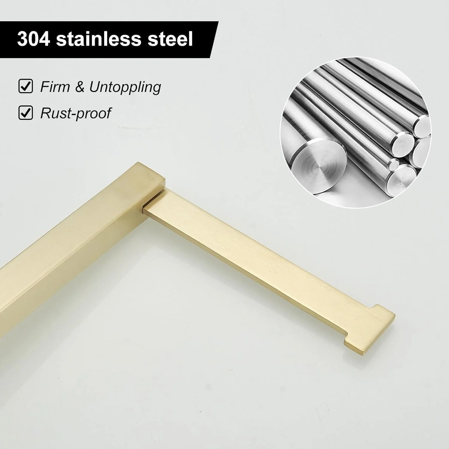 پایه نگهدارنده رول دستمال توالت ایستاده Homevacious، جا دستمال کاغذی حمام با محفظه ذخیره سازی، استیل ضد زنگ SUS 304، ضد زنگ، پایه رول دستمال کاغذی طلایی برس خورده پایه نگهدارنده رول دستمال توالت ایستاده Homevacious، جا دستمال کاغذی حمام با محفظه ذخیره سازی، استیل ضد زنگ SUS 304، ضد زنگ، پایه رول دستمال کاغذی طلایی برس خورده