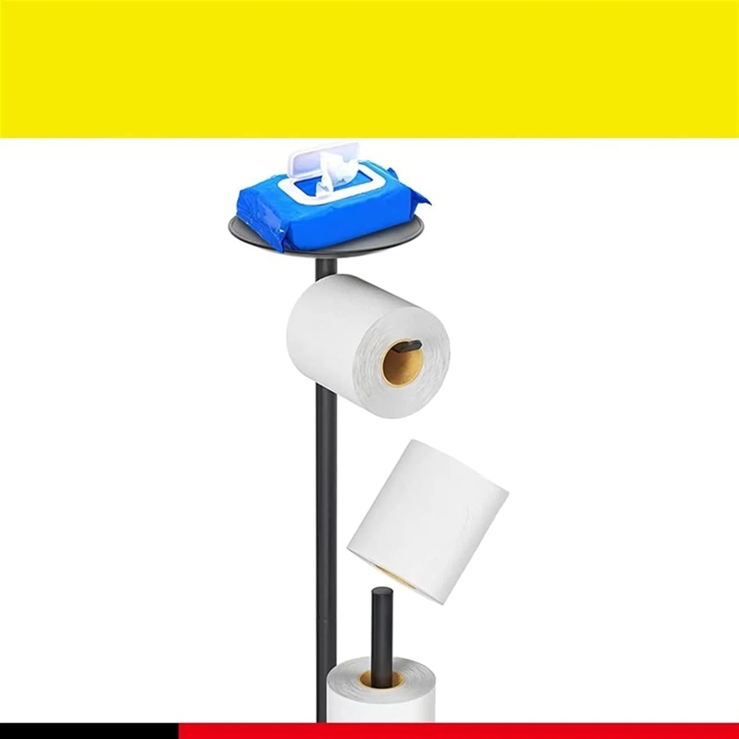 نگهدارنده دستمال توالت HNGFBFF، جا دستمال کاغذی حمام ایستاده با قفسه