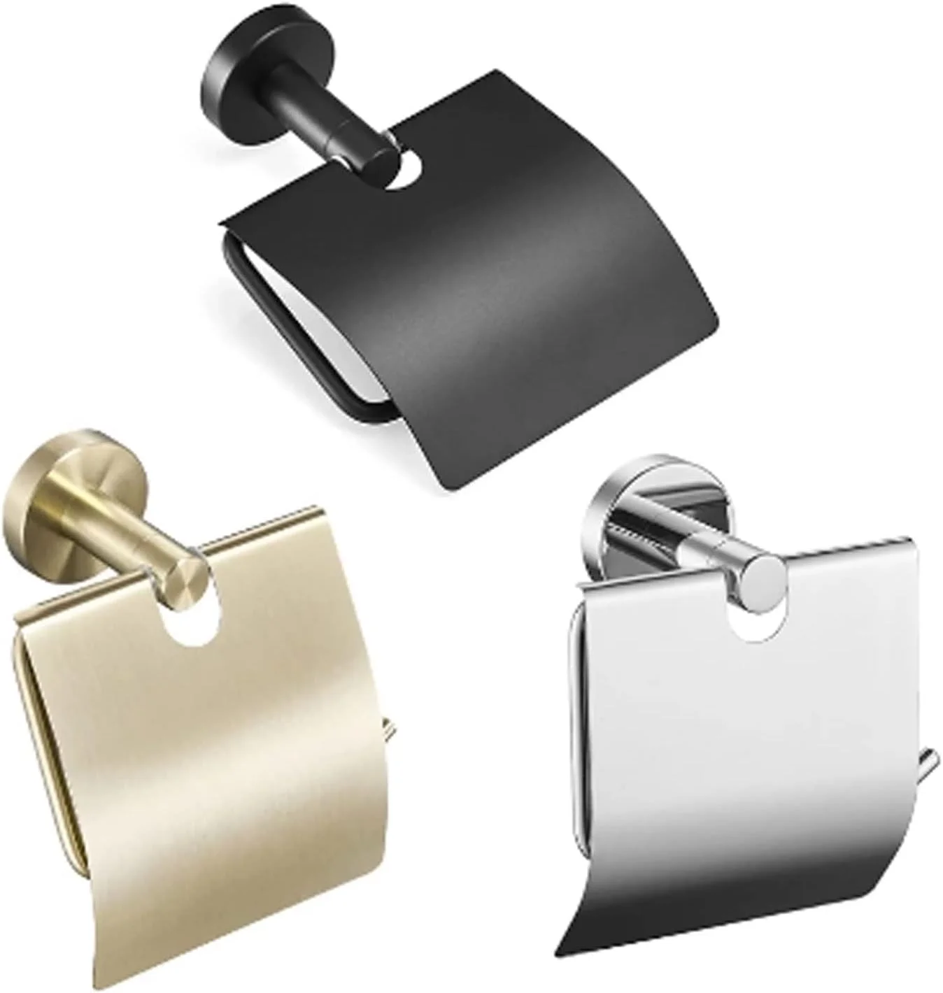 نگهدارنده دستمال کاغذی دیواری HNGFBFF، مقاوم در برابر رطوبت، مناسب برای دستمال توالت با قفسه برای حمام و سرویس بهداشتی (نقره ای)