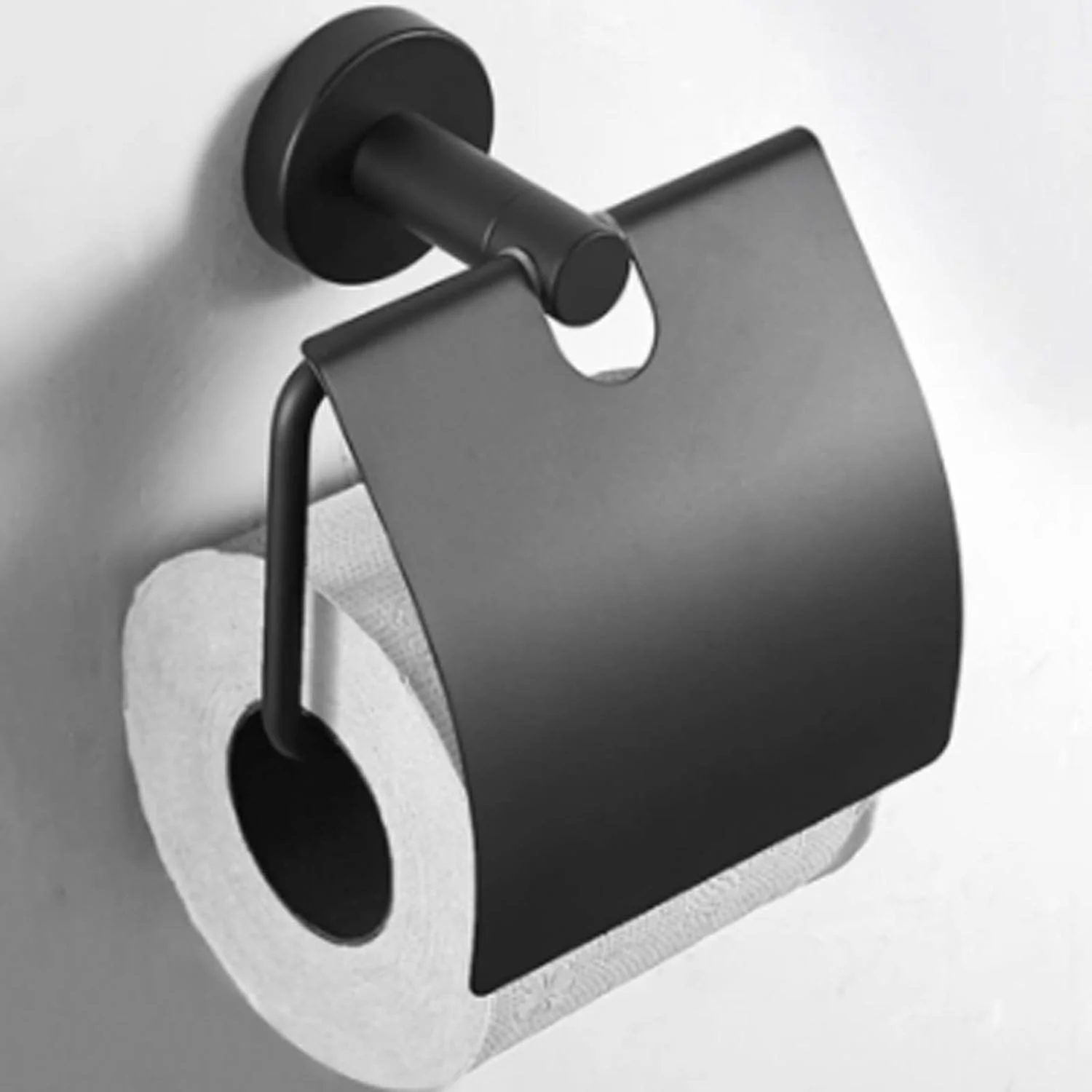 نگهدارنده دستمال کاغذی دیواری HNGFBFF، ضد رطوبت، مناسب برای دستمال توالت با قفسه برای حمام و سرویس بهداشتی (نقره ای)